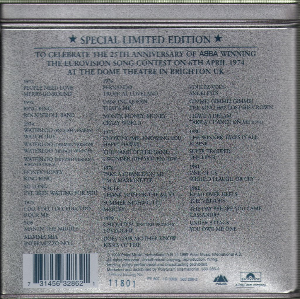 ABBA - Singles Collection 1972 ★ 1982 - Cd Set