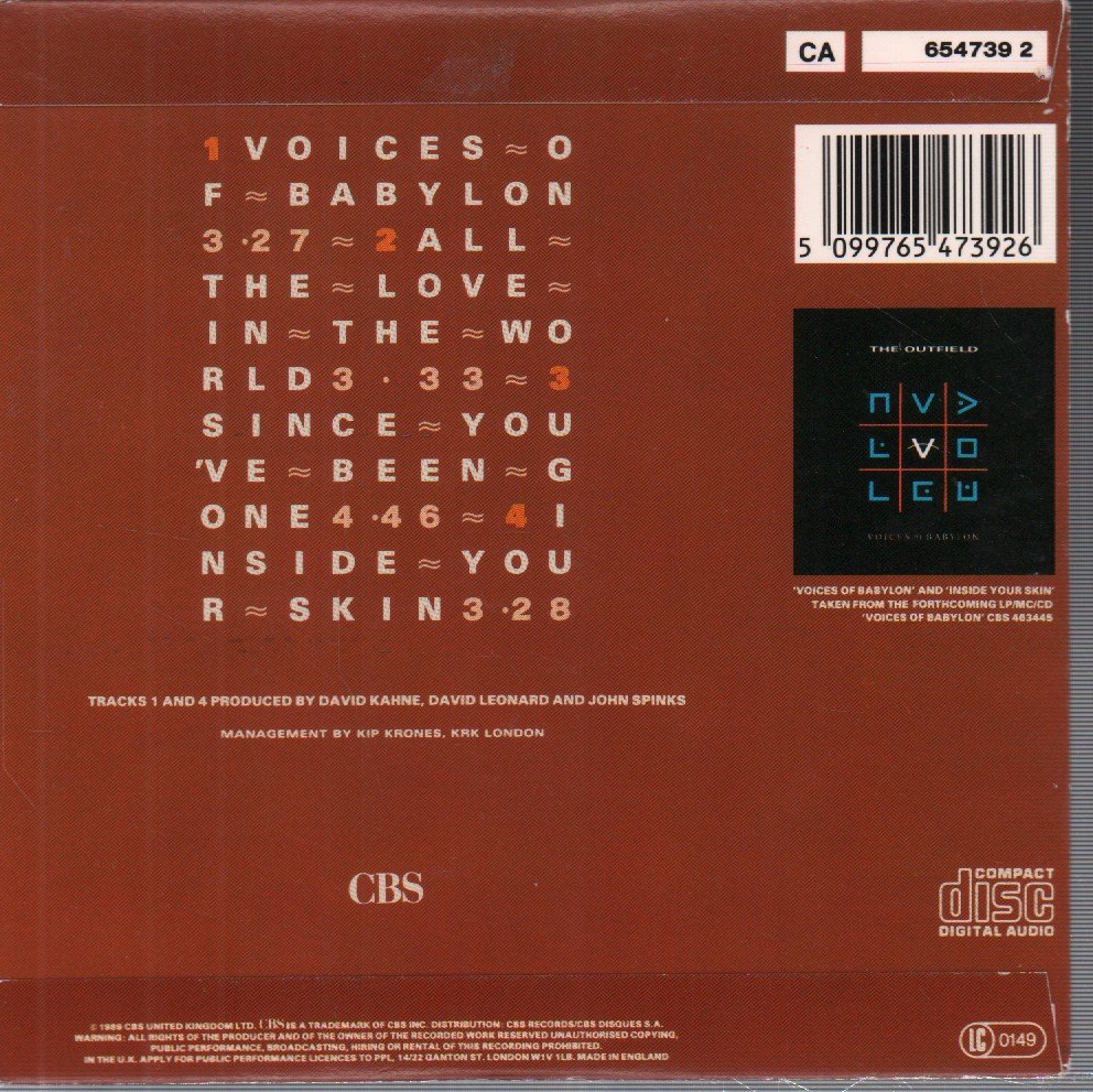 Outfield - Voices Of Babylon - Cd