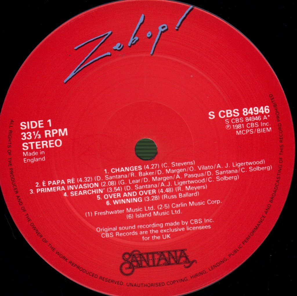 Santana - Zebop! - Lp