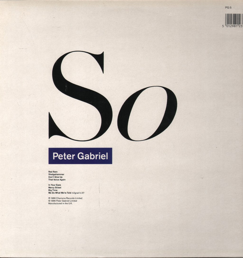 Peter Gabriel - So - Lp