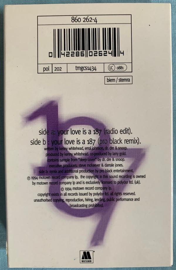 Whitehead Bros. - Your Love Is A 187 - Cassette