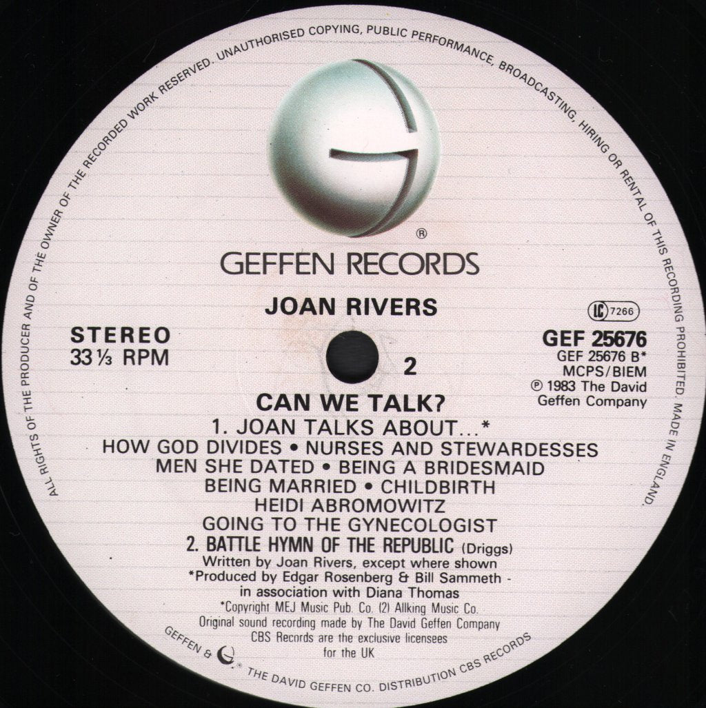 Joan Rivers - Can We Talk - Lp