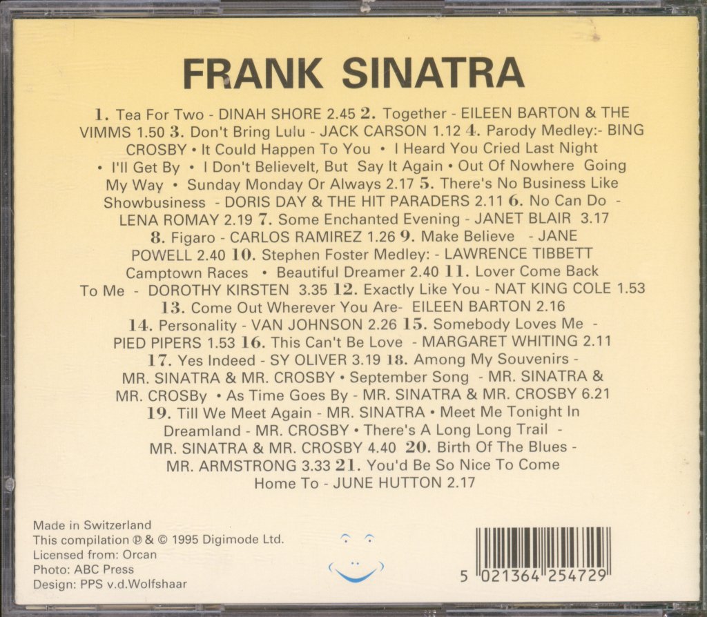 Frank Sinatra - Duets With Legends - Cd