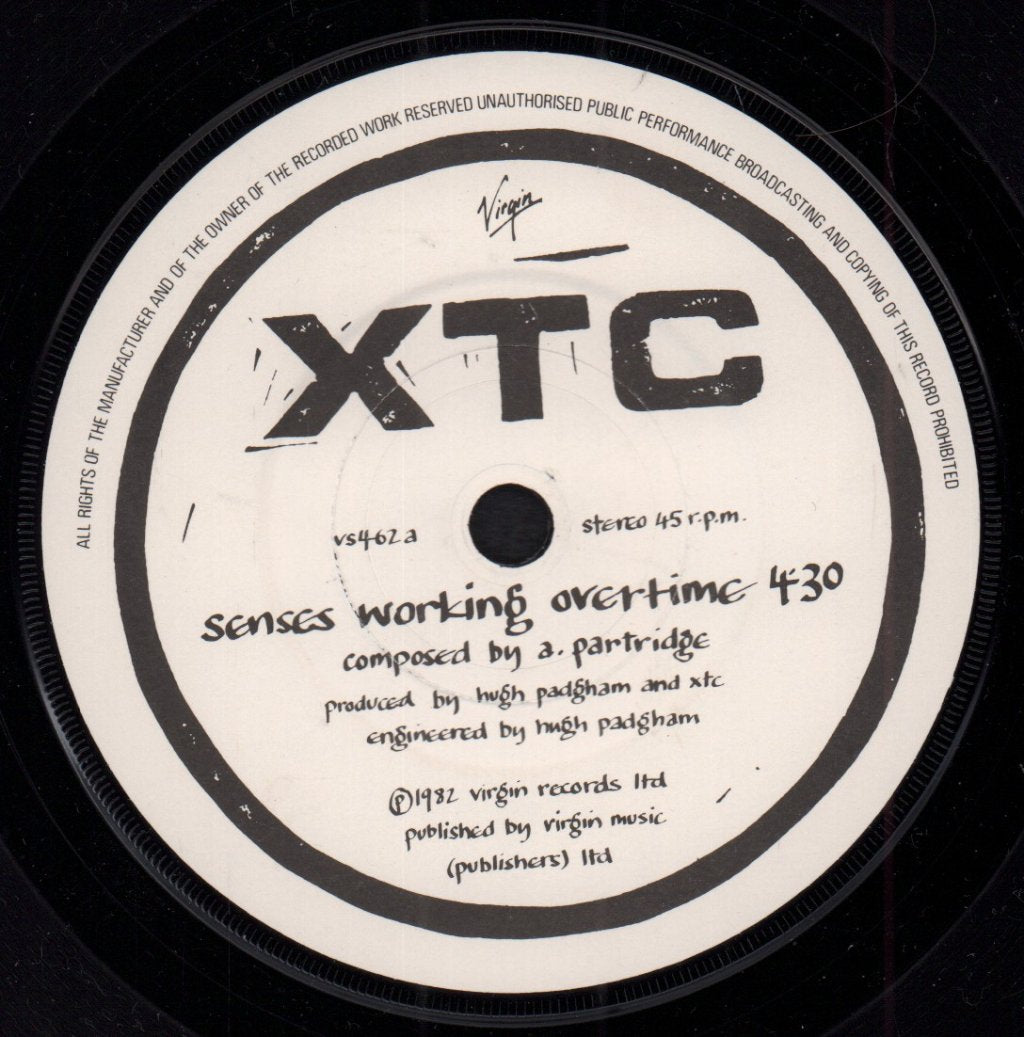 XTC - Senses Working Overtime - 7 Inch