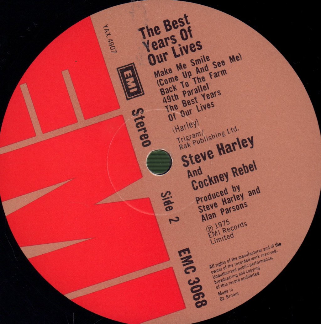 Steve Harley And Cockney Rebel - Best Years Of Our Lives - Lp