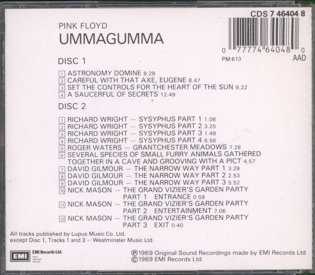 Pink Floyd - Ummagumma - Double Cd