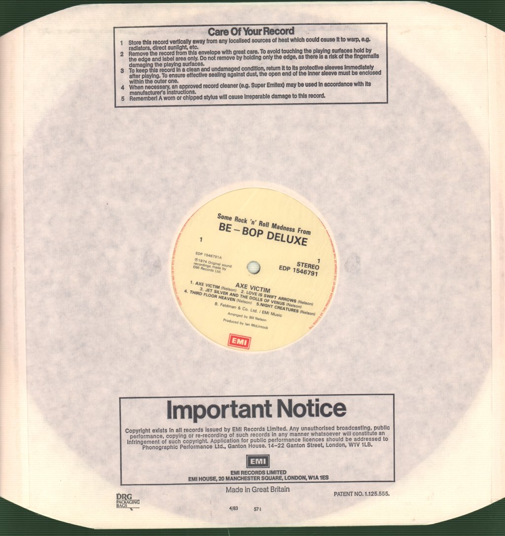 Be Bop Deluxe - Axe Victim / Futurama - Double Lp