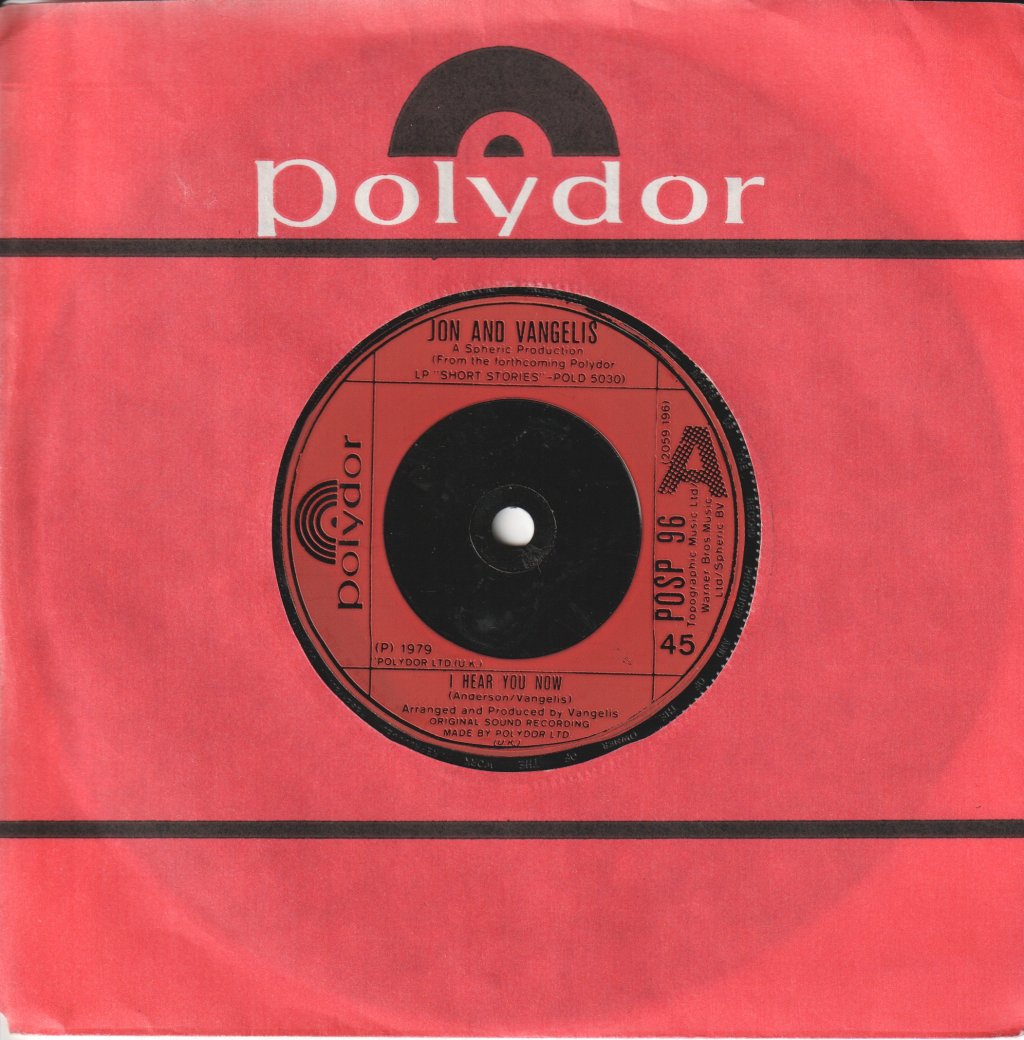 Jon And Vangelis - I Hear You Now - 7 Inch