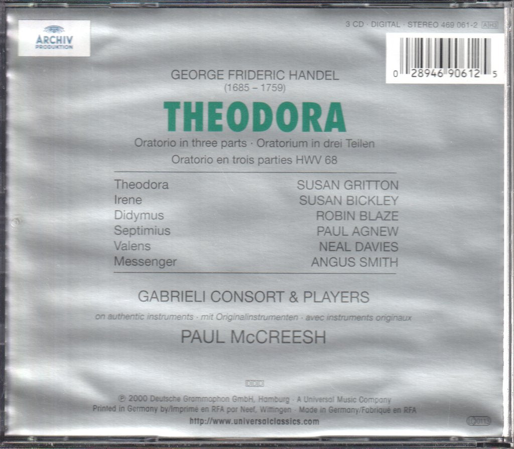 Gabrieli Consort & Players, Paul McCreesh - Theodora - Cd Set