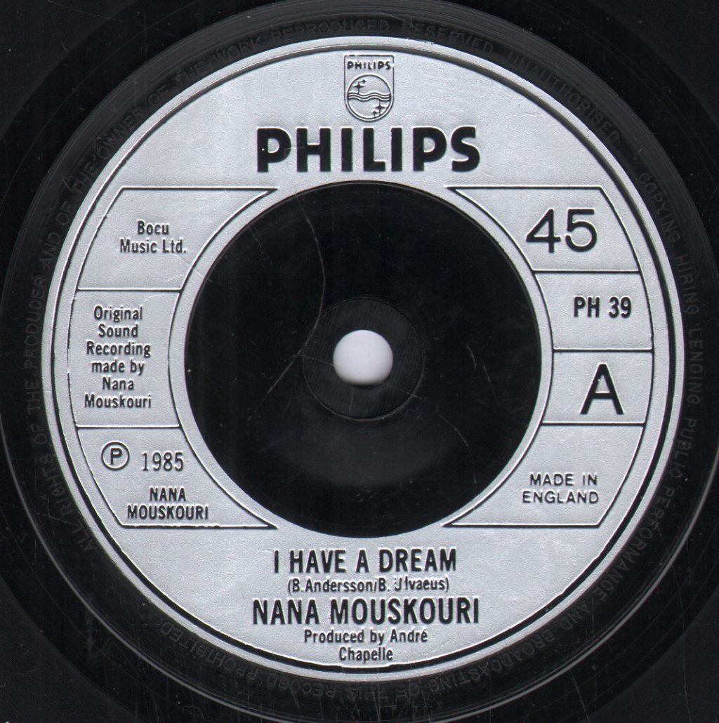 Nana Mouskouri - I Have A Dream - 7 Inch