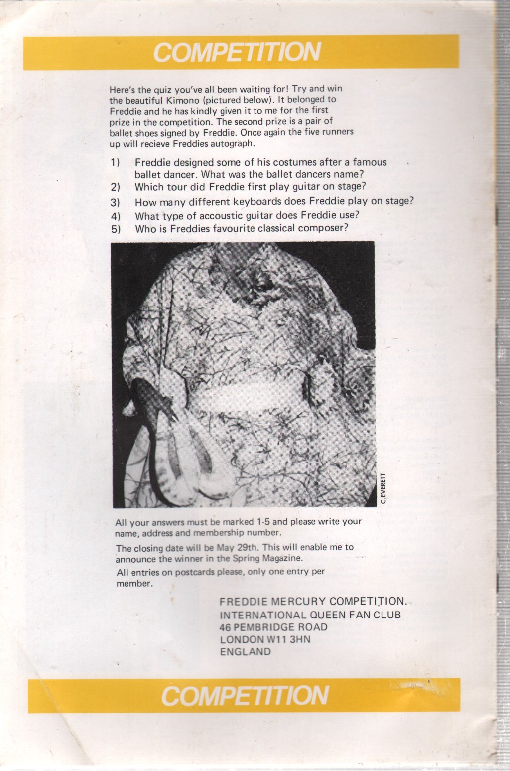 Queen - Official International Queen Fan Club Spring 1981 - Fanzine