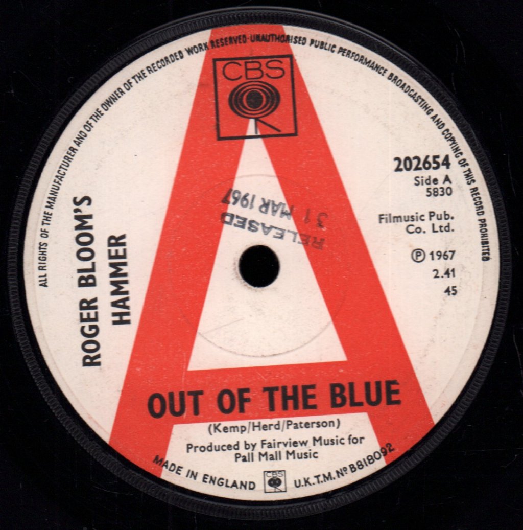 Roger Bloom's Hammer - Out Of The Blue - 7 Inch