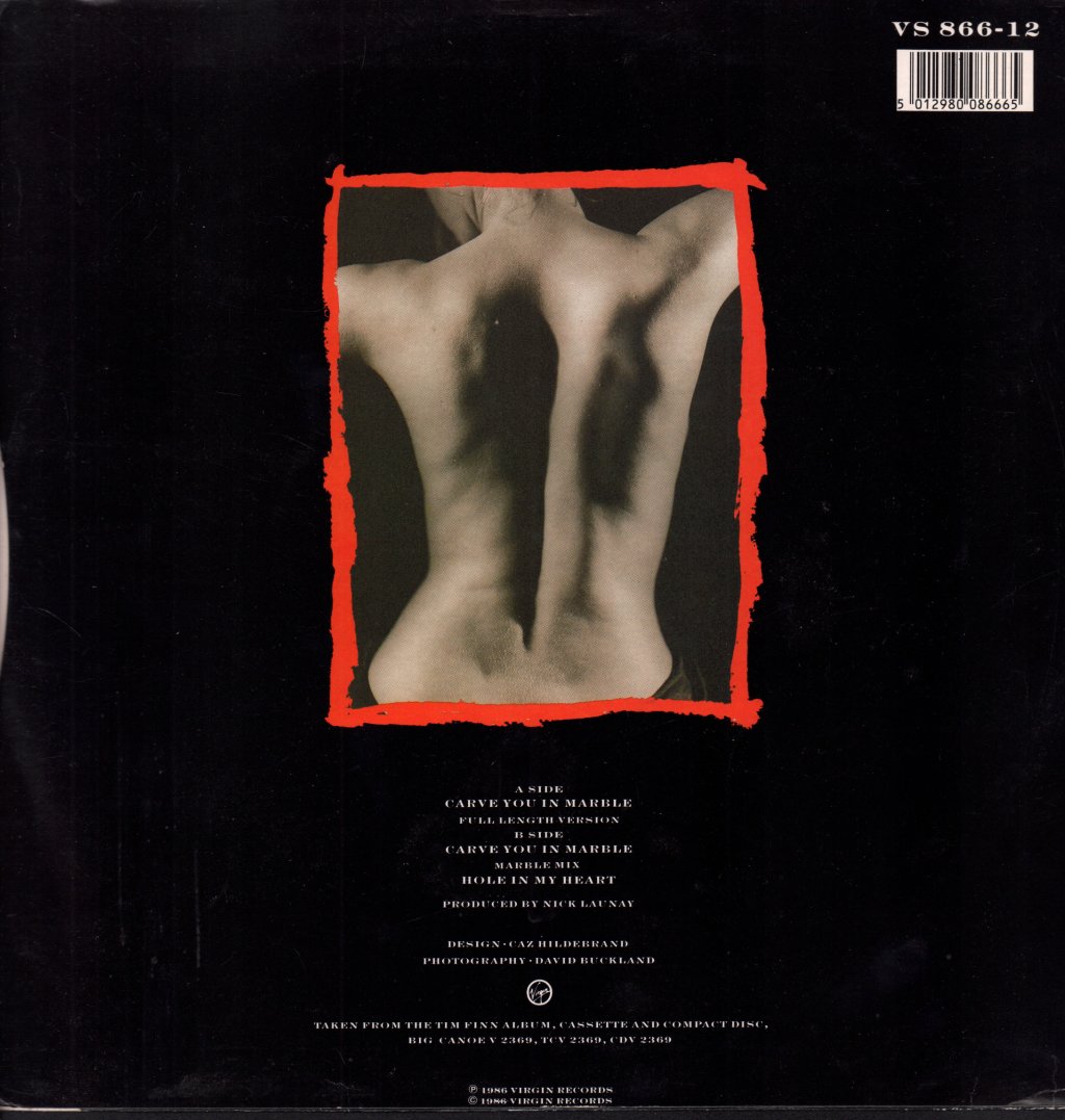 Tim Finn - Carve You In Marble - 12 Inch