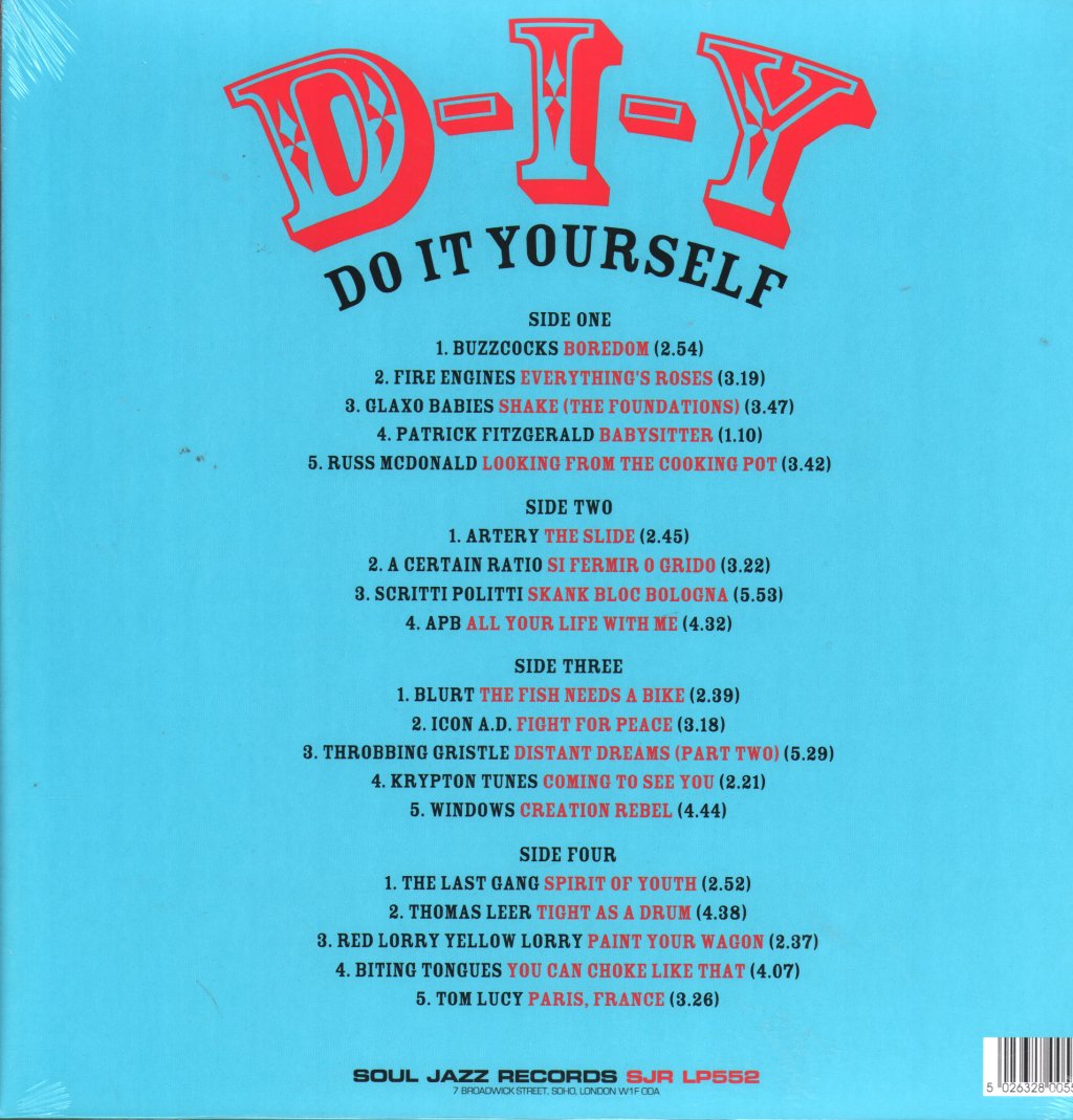 Various Artists - D-I-Y: Do-It-Yourself - Punk, Post-Punk, Punk Funk & Beyond: the Rise of the Independent Music Industry - Double Lp