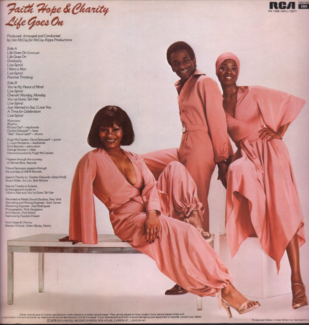 Faith Hope And Charity (70'S Artist) - Life Goes On - Lp