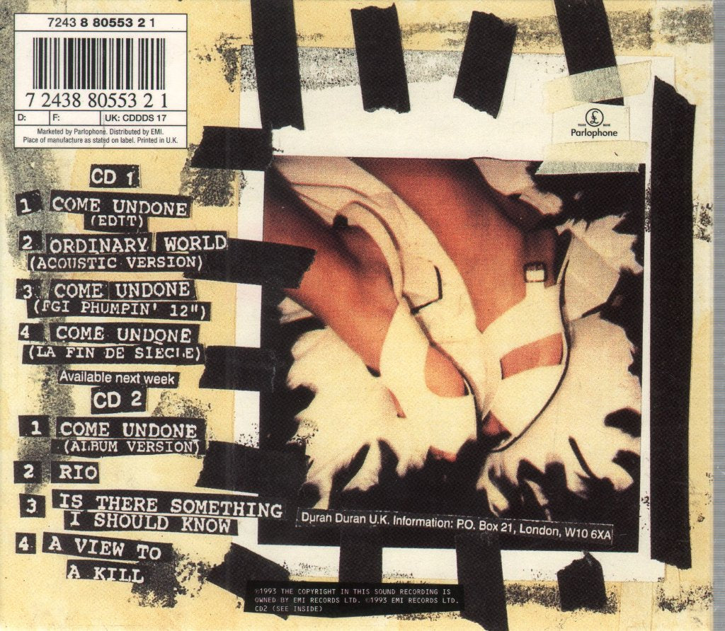 Duran Duran - Come Undone - Cd