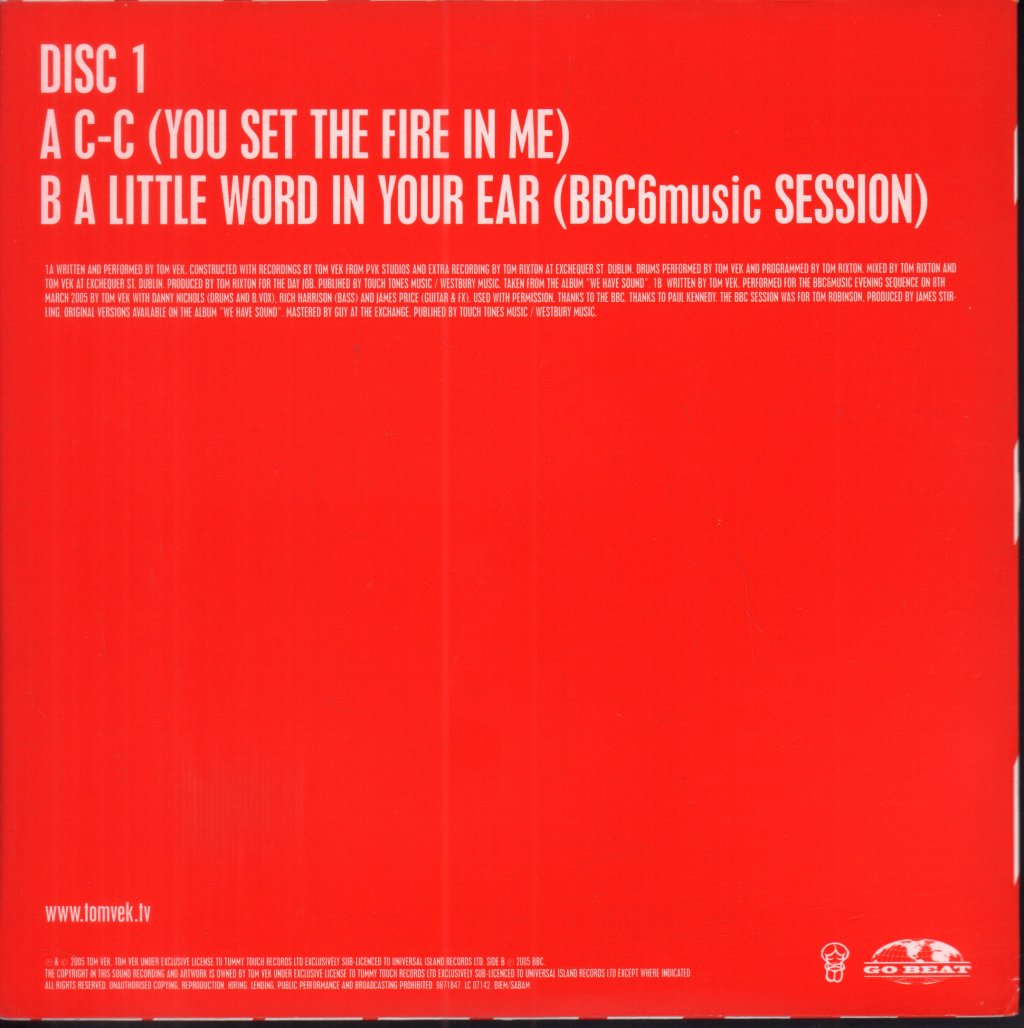 Tom Vek - C-C - 7 Inch