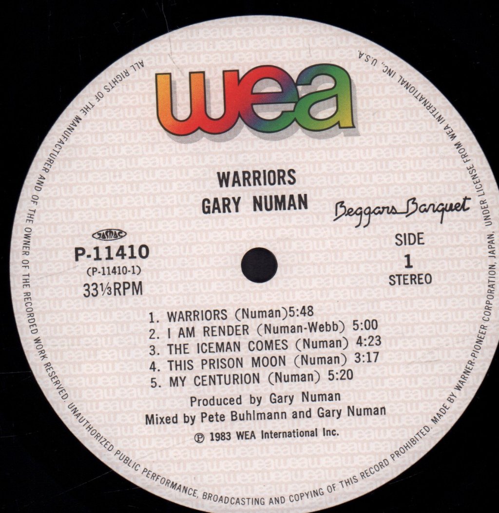 Gary Numan - Warriors - Lp