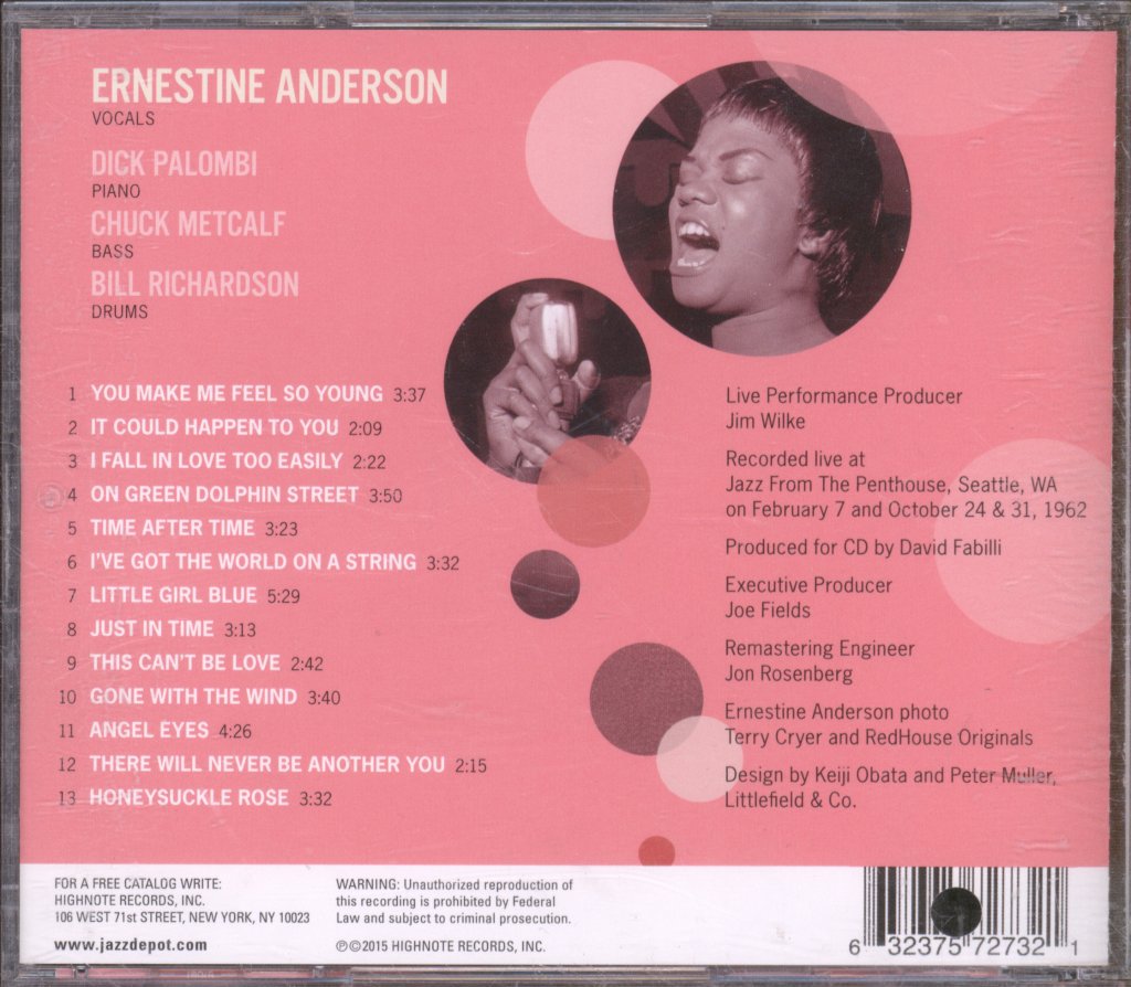 Ernestine Anderson - Ernestine Anderson Swings The Penthouse - Cd
