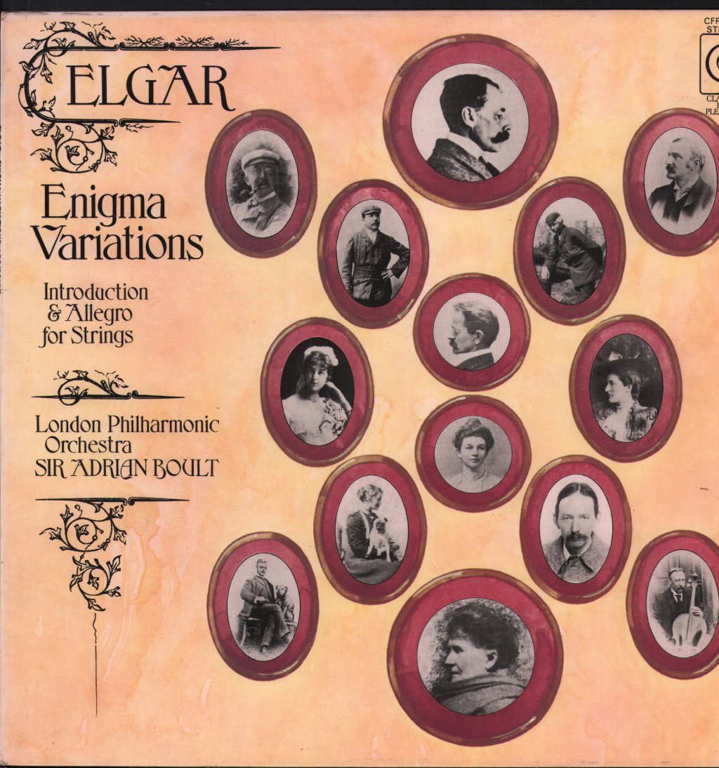 Sir Adrian Boult / London Philharmonic Orchestra - Elgar - Enigma Variations - Lp