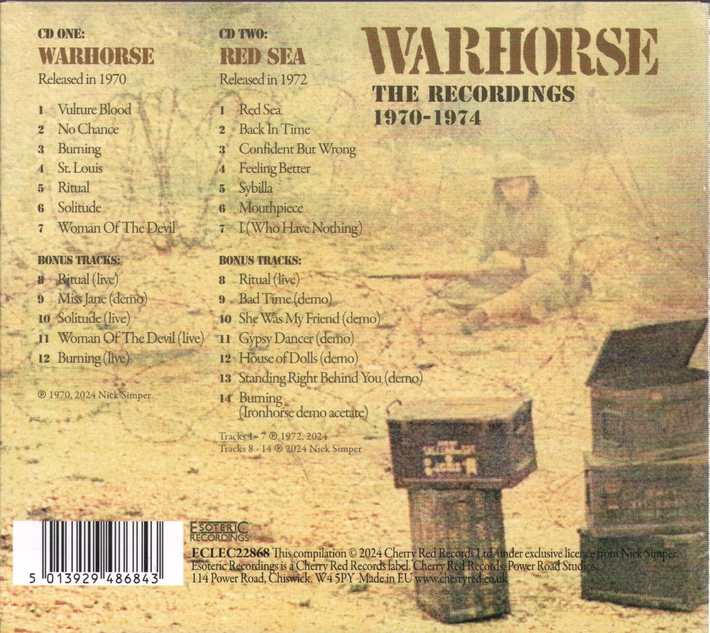 Warhorse - Recordings 1970 - 1974 - Double Cd