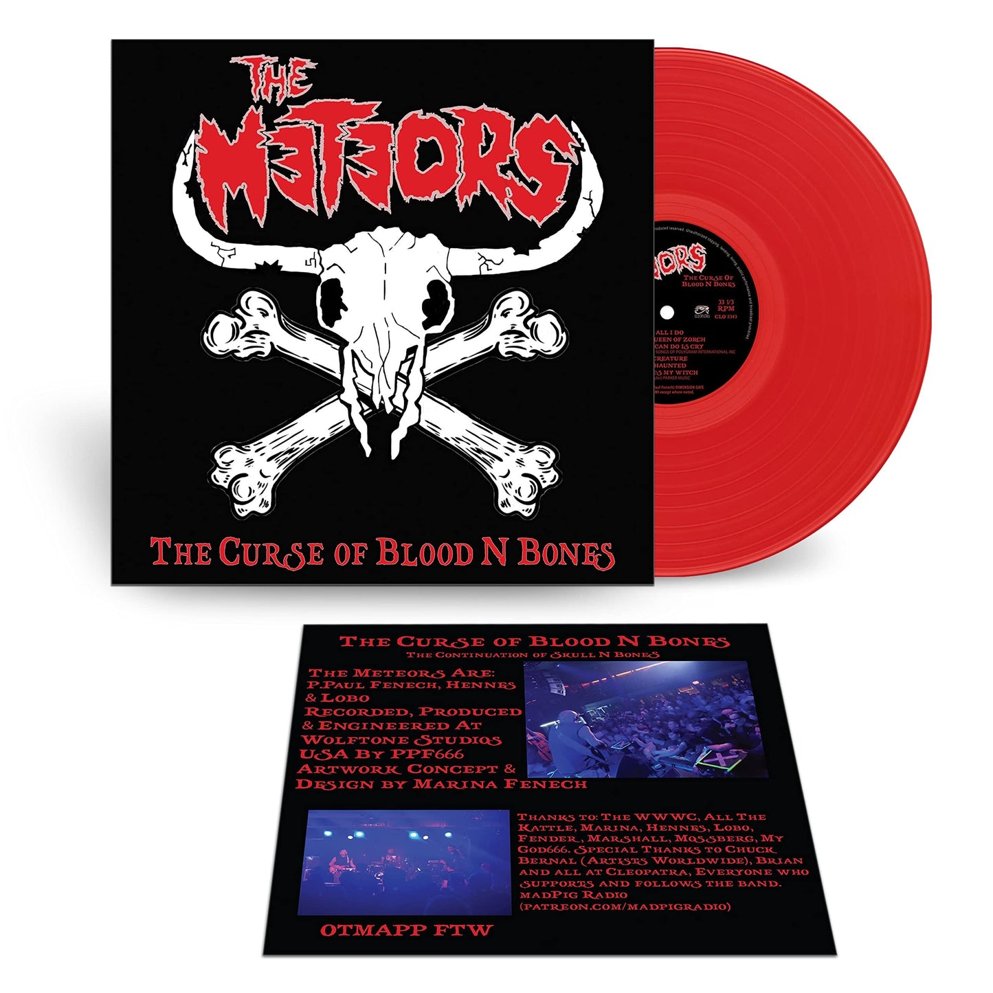 Meteors - Curse of Blood N Bones (Red Vinyl) - Lp