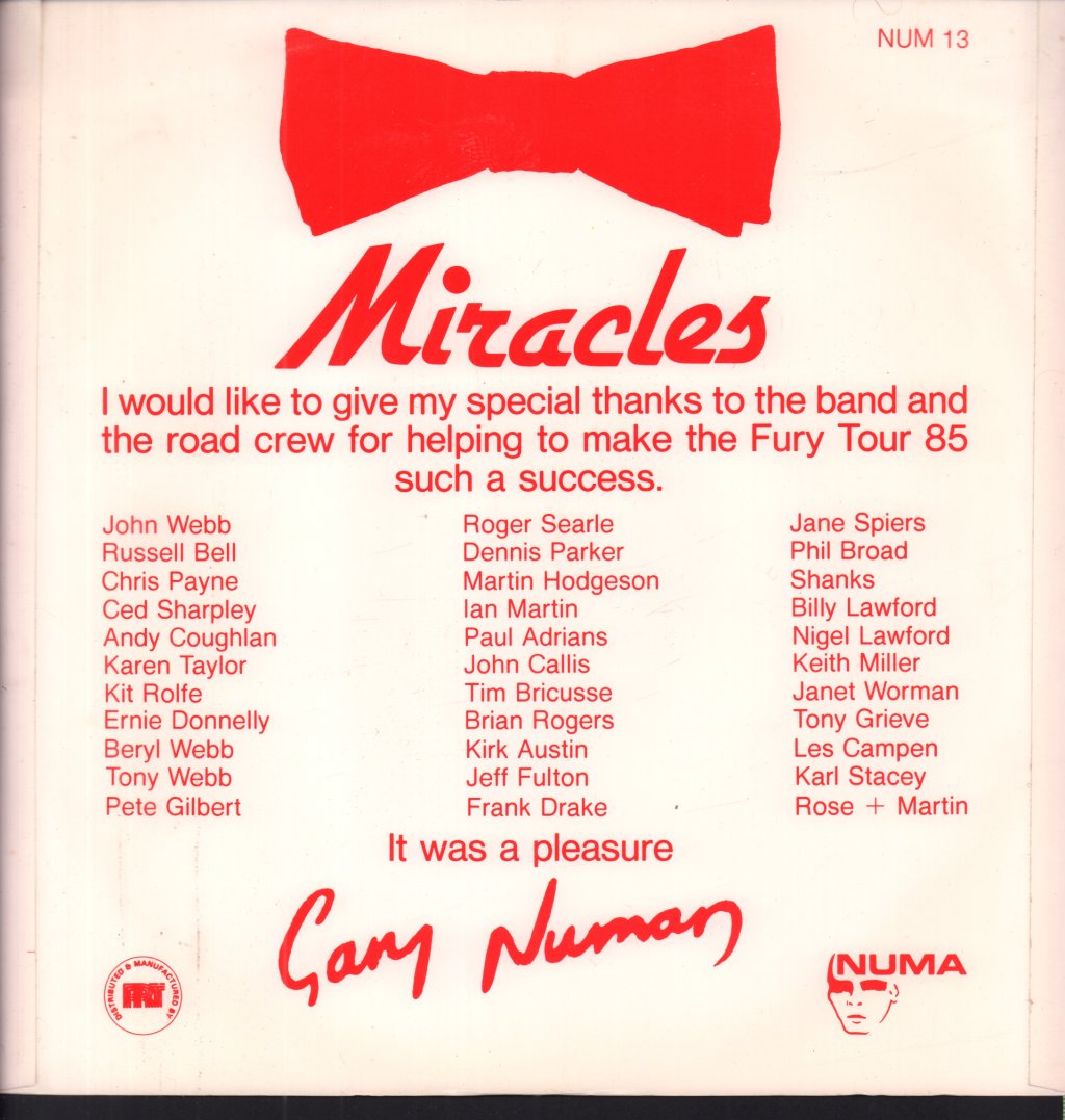 Gary Numan - Miracles - 12 Inch