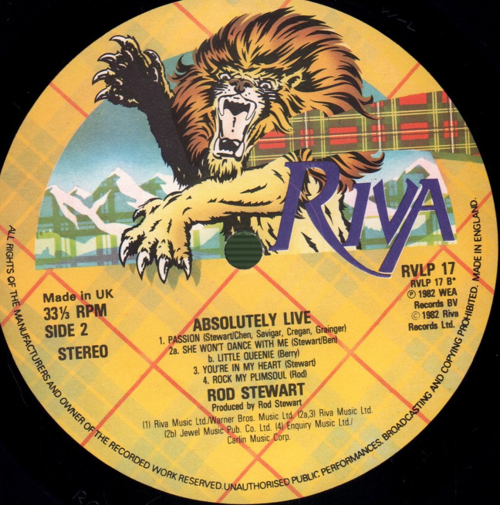 Rod Stewart - Absolutely Live - Double Lp