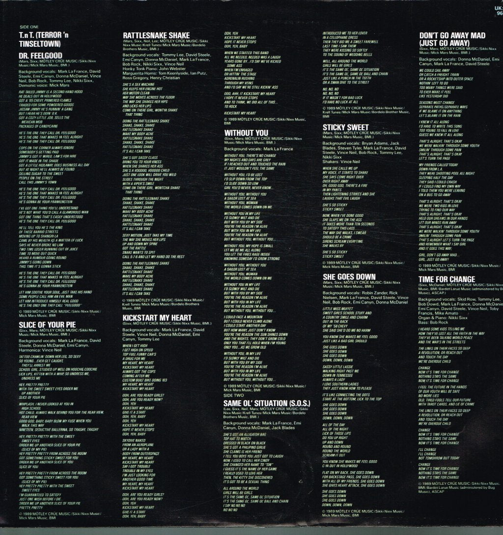 Mötley Crüe - Dr. Feelgood - Lp