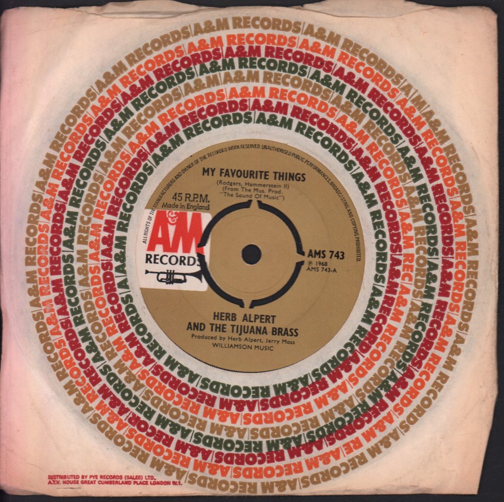 Herb Alpert And The Tijuana Brass - My Favourite Things - 7 Inch