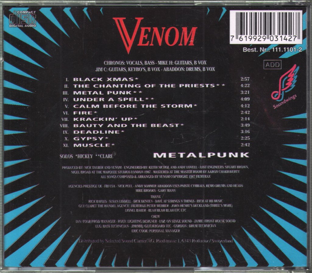 Venom - Metalpunk - Cd