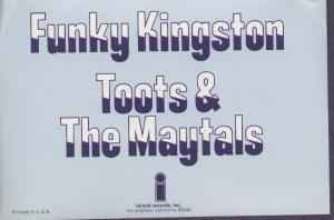 Toots And The Maytals - Funky Kingston - Sticker