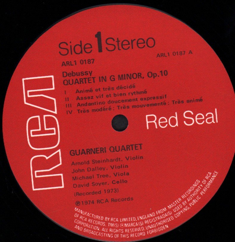 Guarneri Quartet - Debussy/Ravel Quartets - Lp