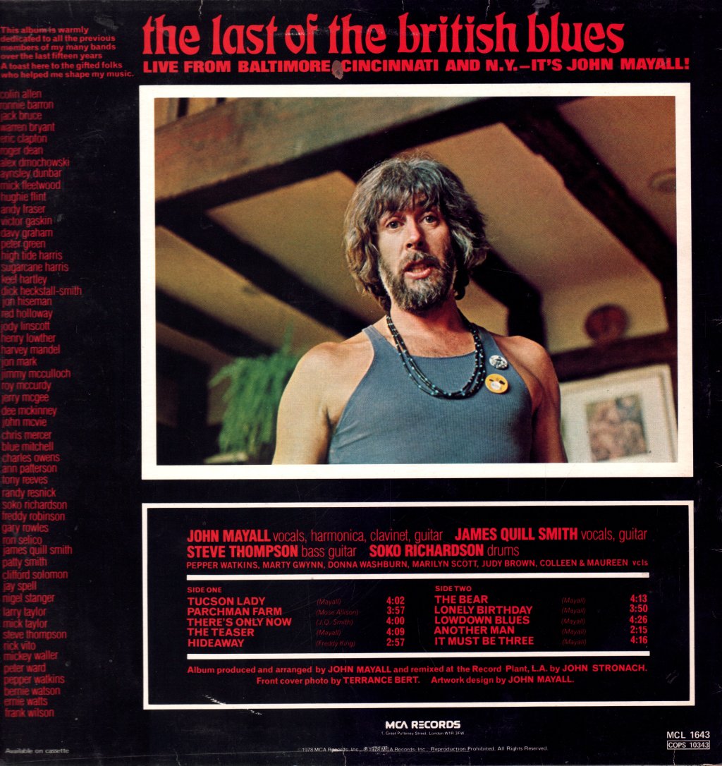 John Mayall - Last Of The British Blues - Lp