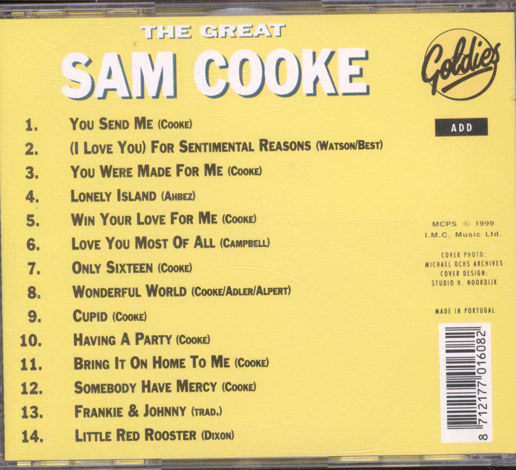 Sam Cooke - Great Sam Cooke - Cd
