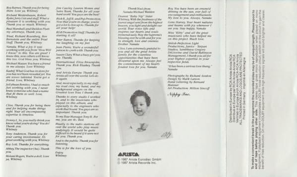 Whitney Houston - Whitney - Cassette