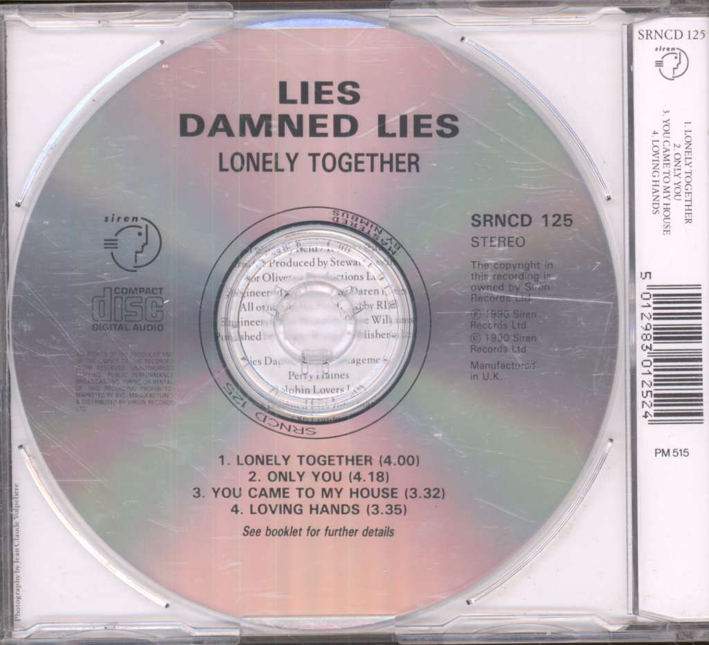 Lies Damned Lies - Lonely Together - Cd
