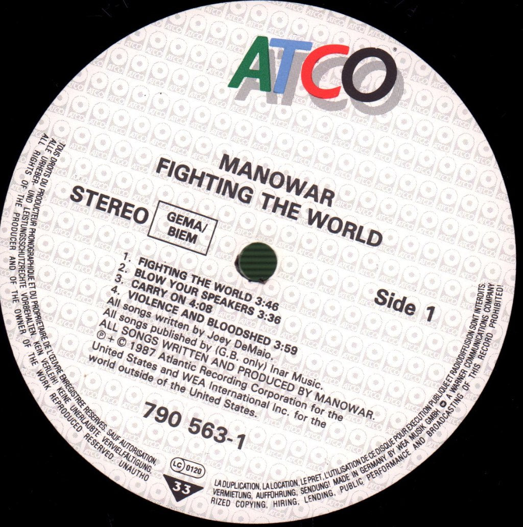 Manowar - Fighting The World - Lp