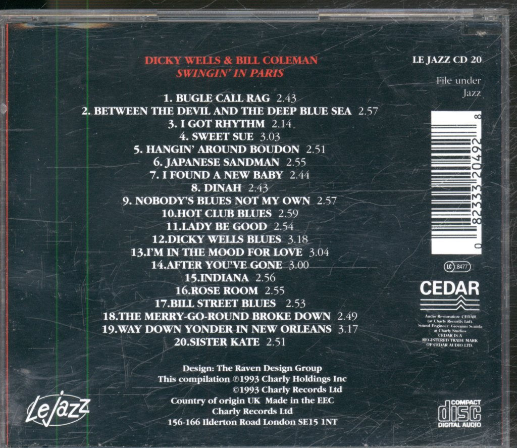 Dickie Wells, Bill Coleman - Swingin' In Paris - Cd