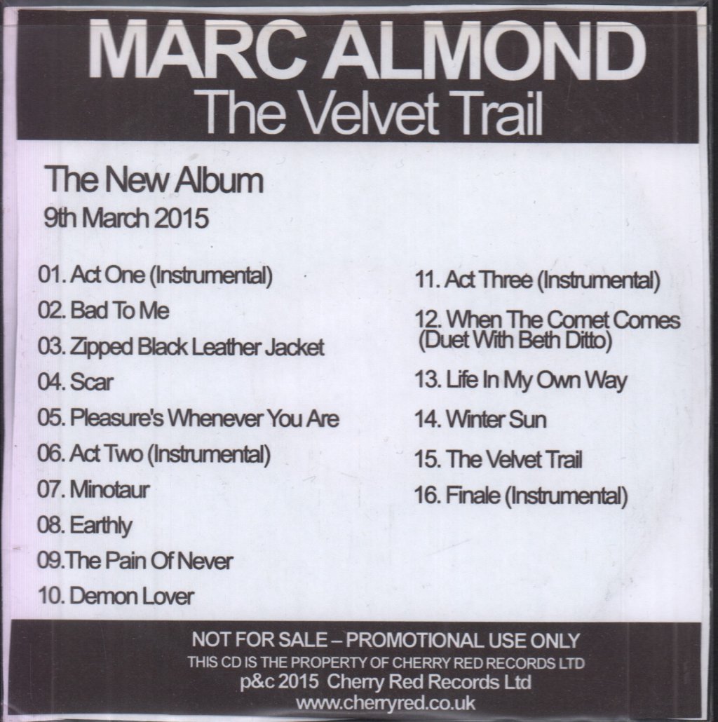Marc Almond - Velvet Trail - Cdr