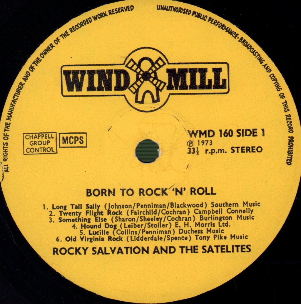 Rocky Salvation And The Satellites - Born To Rock N Roll - Lp