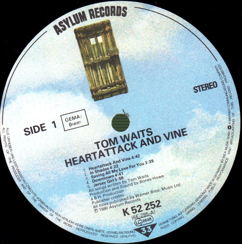 Tom Waits - Heartattack And Vine - Lp