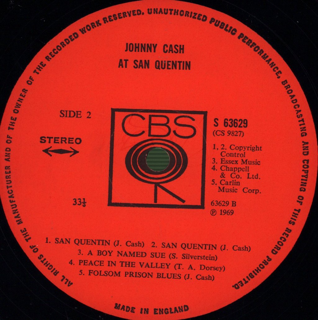 Johnny Cash - At San Quentin - Lp