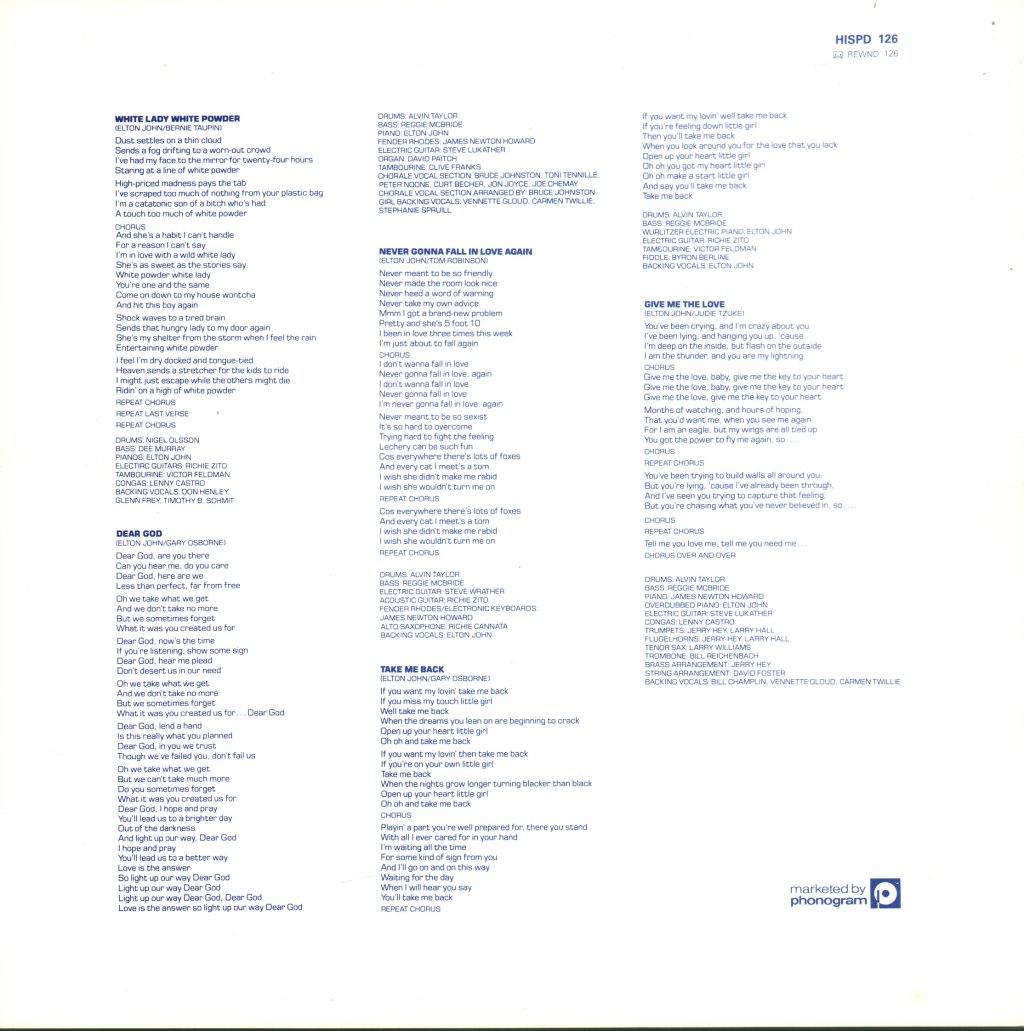 Elton John - 21 At 33 - Lp