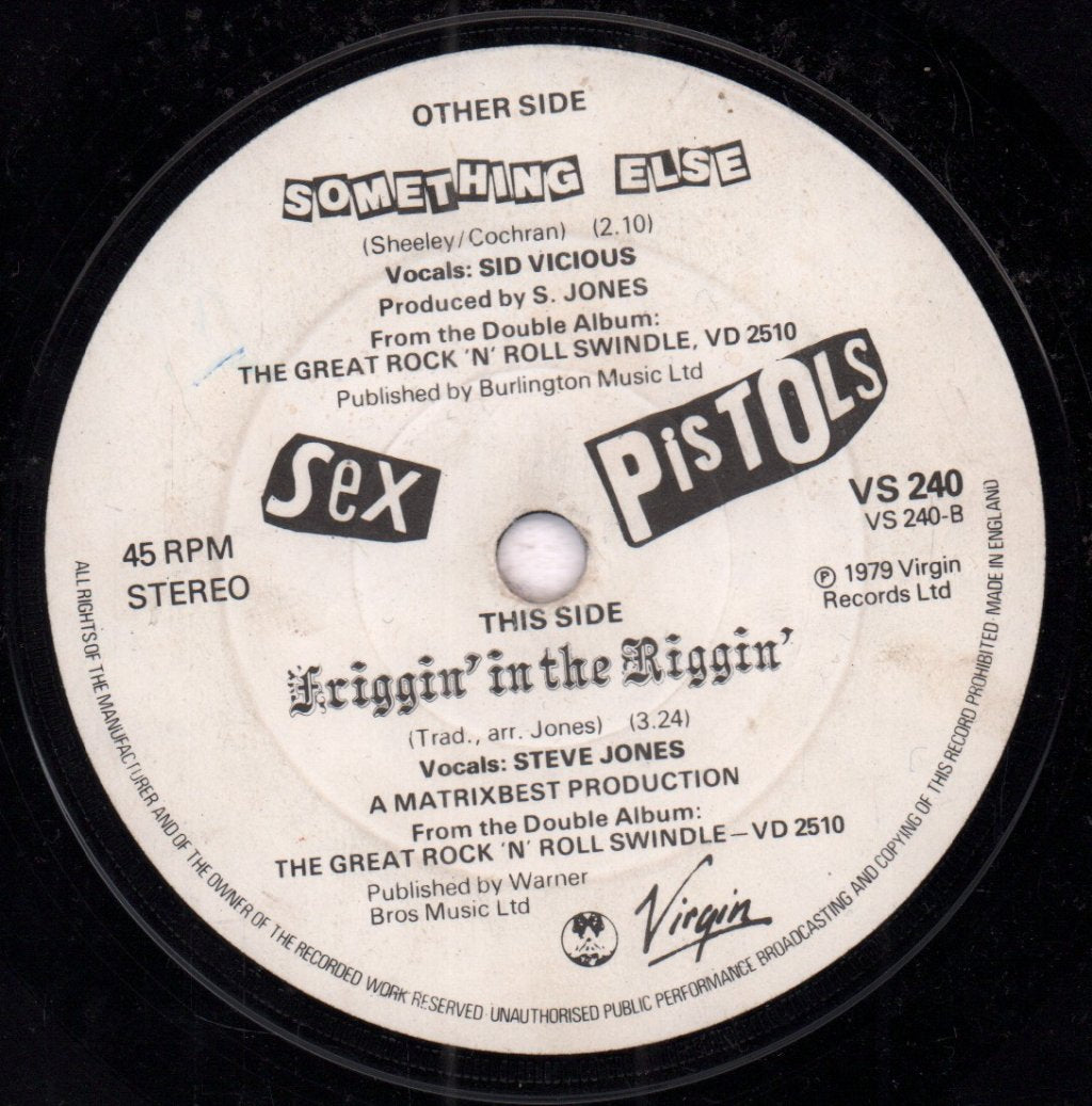 Sex Pistols - Something Else - 7 Inch