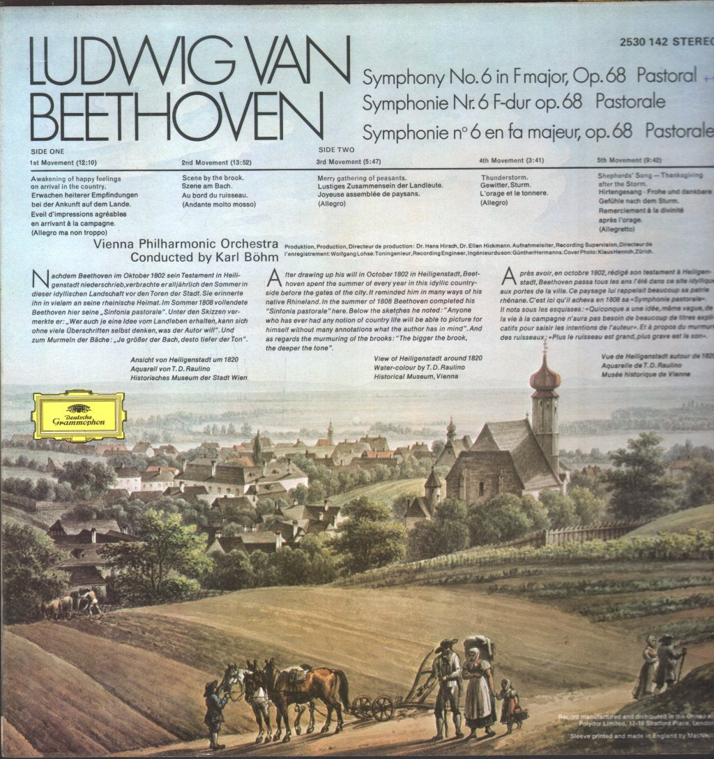 Karl Bohm / Vienna Philharmonic Orchestra - Ludwig Van Beethoven - Symphonie Nr 6 Pastorale - Lp