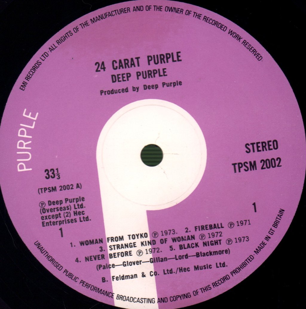 Deep Purple - 24 Carat Purple - Lp