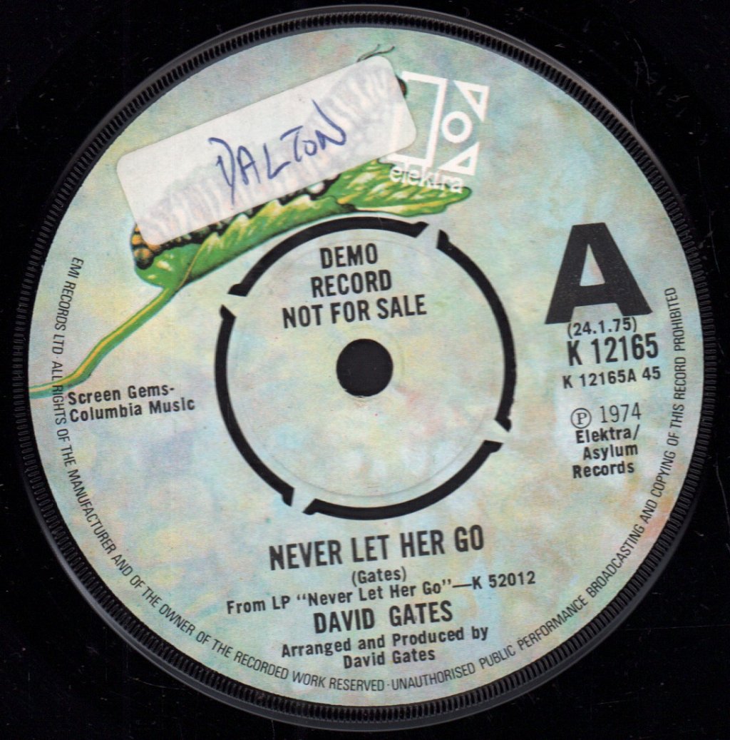 David Gates - Never Let Her Go - 7 Inch