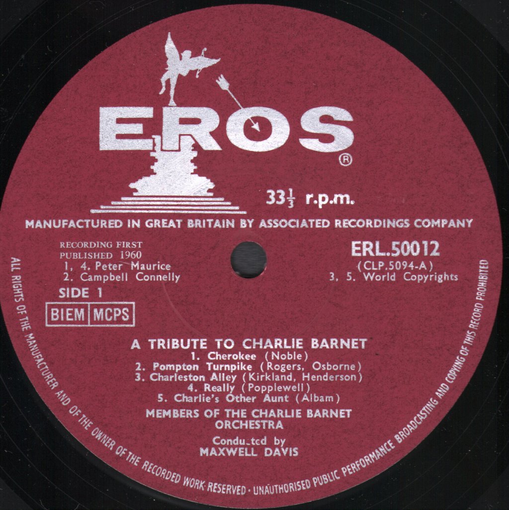 Members Of The Charlie Barnet Orchestra - A Tribute To Charlie Barnet In Hi-Fi - Lp