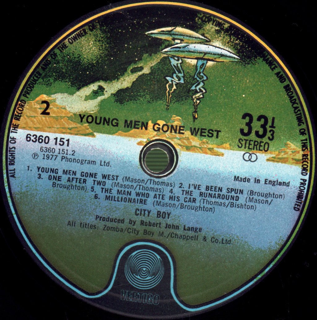 City Boy - Young Men Gone West - Lp